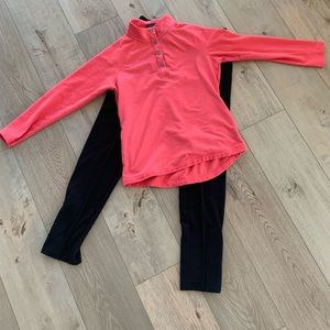 Black Jeggings w/ Pink Sweater